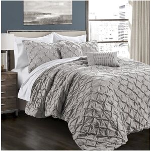 Lush Dcor Lush Decor Fashion Ravello Pintuck Comforter Gray King