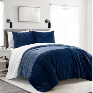 Lush Dcor Lush Decor 2pc Farmhouse All-Season Comforter Set Navy Twin