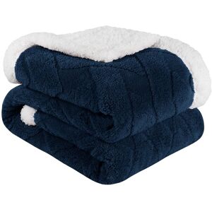 Superior Reversible Jacquard Lattice Fleece Plush Sherpa Blanket NoColor King