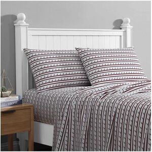 Nautica Striped J-Class Lightweight Sheet Set Red Queen