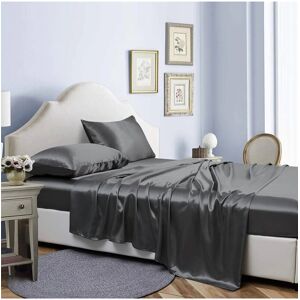 Bibb Home Silky Satin 4pc Sheet Set NoColor King