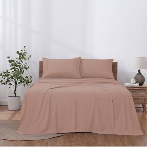 Modern Threads Solid Easy Care Microfiber Sheet Set Pink Cal King