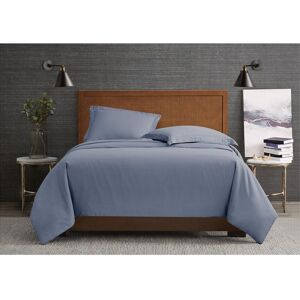 London Fog Garment Wash Duvet Cover Set Blue Full/Queen