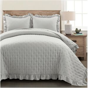 Lush Dcor Lush Decor 3pc Reyna Reversible Oversized Quilt Set Gray King