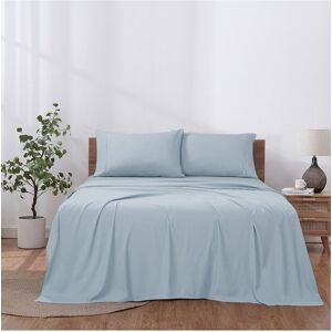 Modern Threads Solid Easy Care Microfiber Sheet Set Blue Cal King