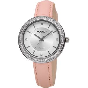 Akribos XXIV Women's Leather Diamond Watch NoColor NoSize