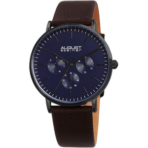 August Steiner Men's Genuine Leather Watch NoColor NoSize