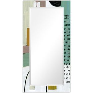 Empire Art Direct Introductionsrectangular Beveled Mirror On Free Floating Printed Tempered Art Glass Multi NoSize