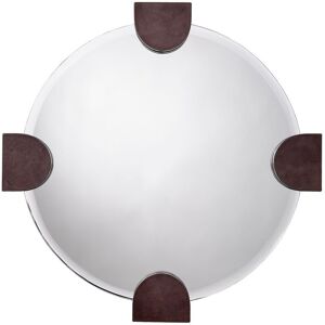 Jamie Young Co. Quadrant Leather Round Wall Mirror NoColor NoSize