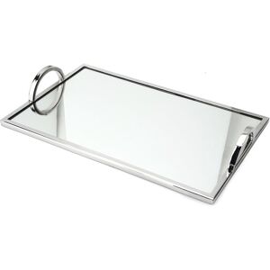 Classic Touch Rectangular Mirror Tray Silver NoSize