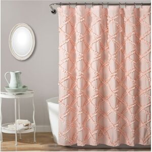 Lush Dcor Lush Decor Fashion Ruffle Diamond Shower Curtain BLUSH 72" x 72"