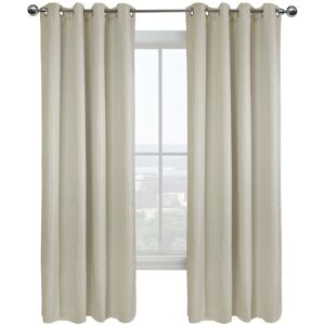 Thermaplus Vigo Blackout Grommet 52x84 Curtain Panel White 52" x 84"