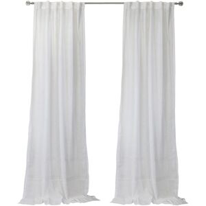 Habitat Alicante Sheer Dual Header 52x95 Curtain Panel White 52" x 95"