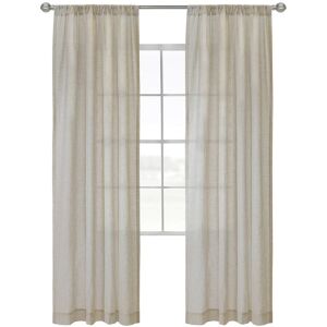 Thermasheer Weathervane Pocket Top Curtain Panel Window Dressing Khaki 50x63