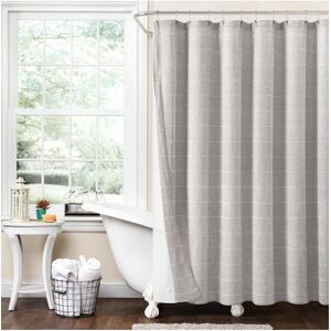 Lush Dcor Lush Decor Fashion Farmhouse Textured Sheer With Peva Lining Shower Curtain Gray 72" x 72"