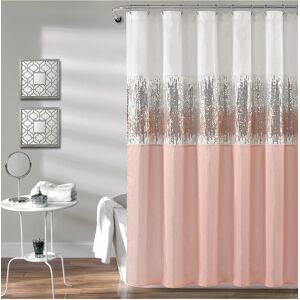 Lush Dcor Lush Decor Fashion Night Sky Shower Curtain White 72" x 72"