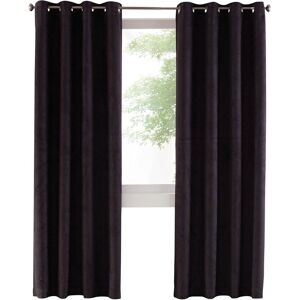 Thermaplus Thermalogic Navar Grommet Curtain Panel Window Dressing Black 54x95