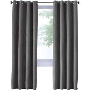 Thermaplus Thermalogic Navar Grommet Curtain Panel Window Dressing Grey 54x84