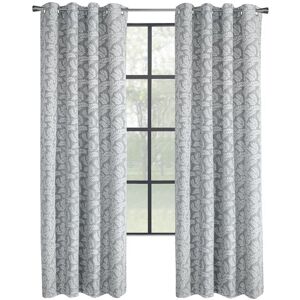 Thermaplus Patricia Blackout Grommet 52x84 Curtain Panel Silver 52" x 84"