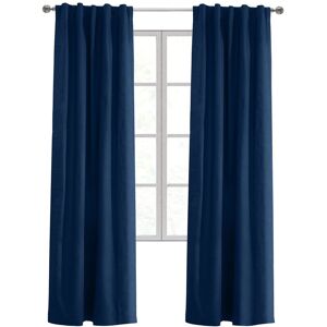 Thermalogic Weathermate Topsions Set of 2 Room-Darkening 40x84 Curtain Panels Navy 80" x 84"