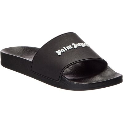 Palm Angels Essential Logo Pool Slide Black 41 Palm Angels Essential Logo Pool Slide Black 41