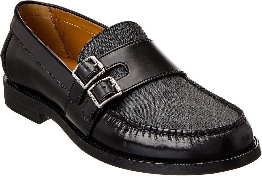 Gucci GG Buckle GG Supreme Canvas & Leather Loafer NoColor 6.5 UK