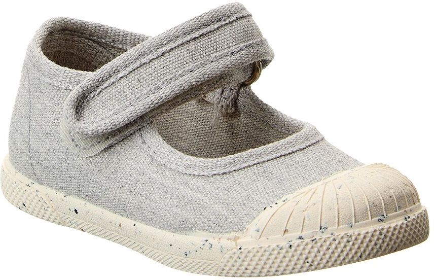 Childrenchic Eco-Friendly Canvas Mary Jane Sneaker Grey 31 (US 13.5C)