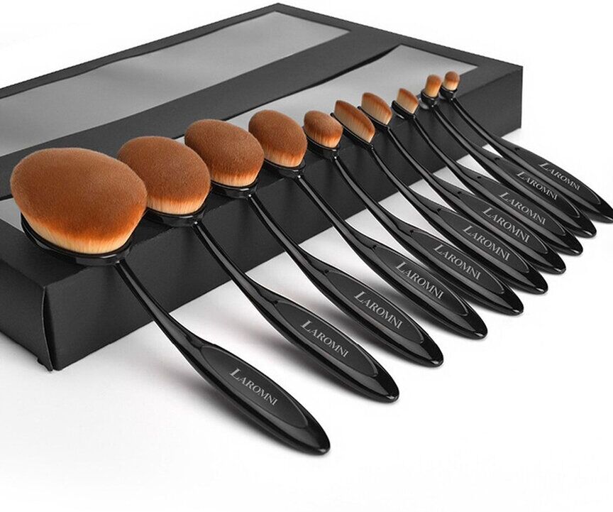 VYSN 10pc Oval-Shaped Makeup Brush Set NoColor NoSize