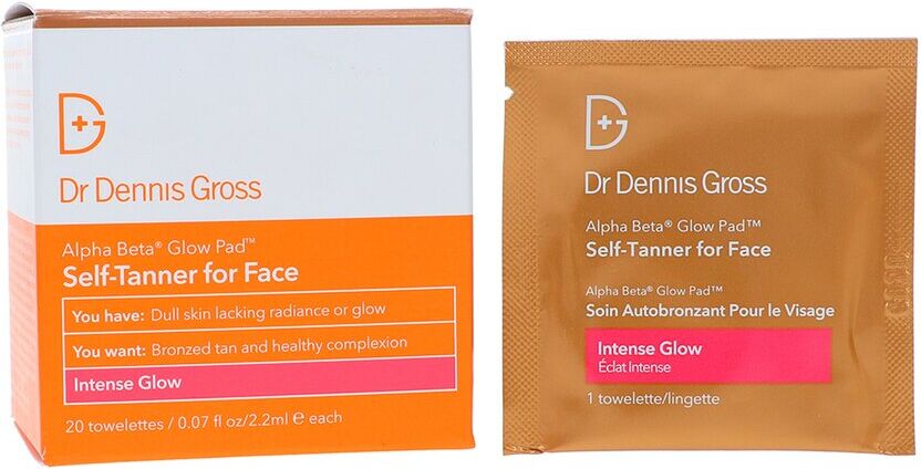 Dr. Dennis Gross Skincare 0.7oz Alpha Beta Glow Pad Self Tanner For Face 20 Applications NoColor NoSize