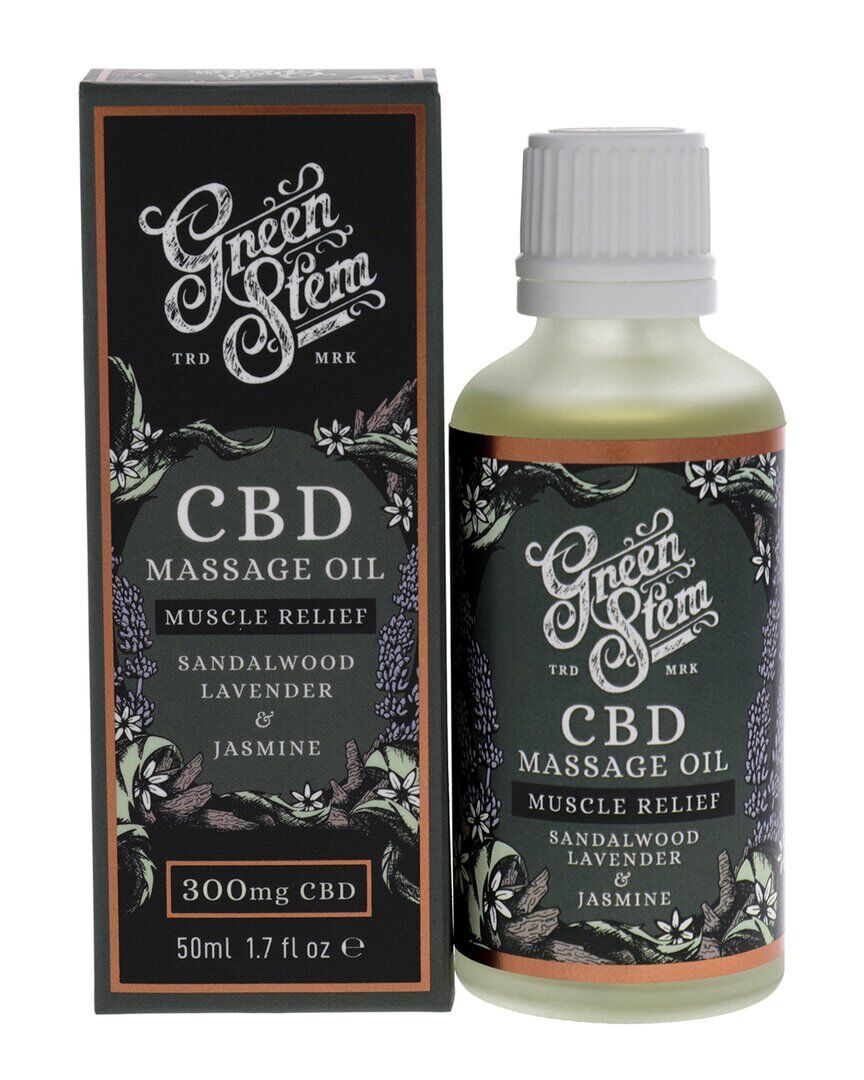 Green Stem 1.7oz CBD Massage Oil 300mg - Sandalwood Lavender and Jasmine NoColor NoSize
