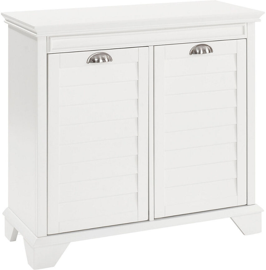 Crosley Lydia 30in White Linen Hamper NoColor NoSize