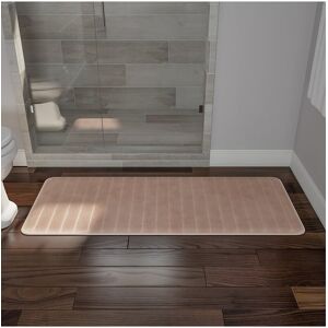 Lavish Home Memory Foam Long Bath Mat Beige NoSize