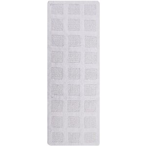 Knightsbridge Square Honey Comb Bath Rug White 17" x 24"
