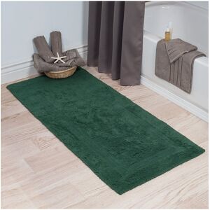 Lavish Home Cotton Plush Reversible Long Bath Mat Green NoSize