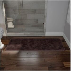 Lavish Home Extra Long Memory Foam Quick-Dry Bath Mat Chocolate NoSize
