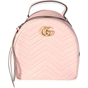 Gucci Pink Matelass Leather GG Marmont Dome Backpack (Authentic Pre-Loved) Pink NoSize