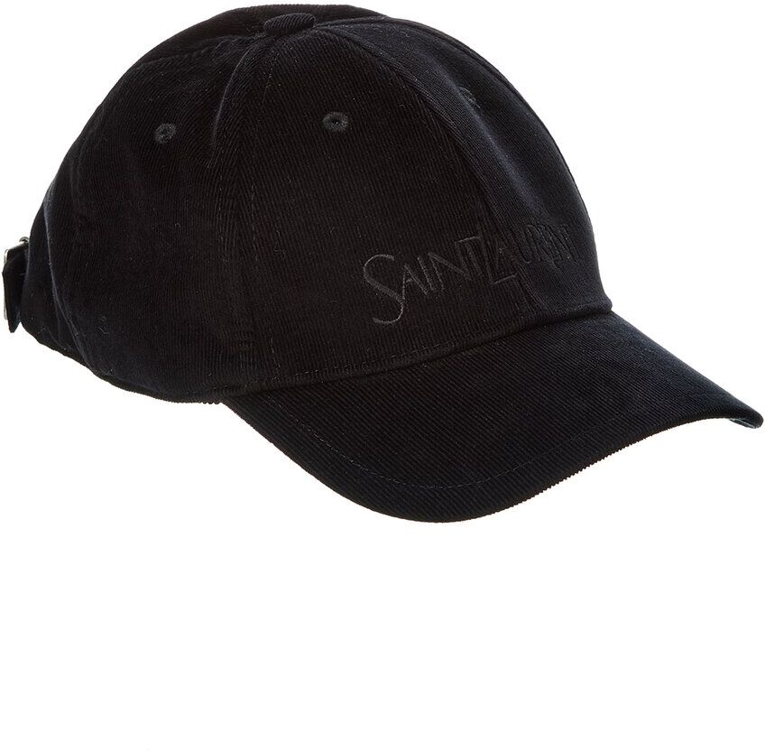 Saint Laurent Vintage Corduroy Cap Black 57