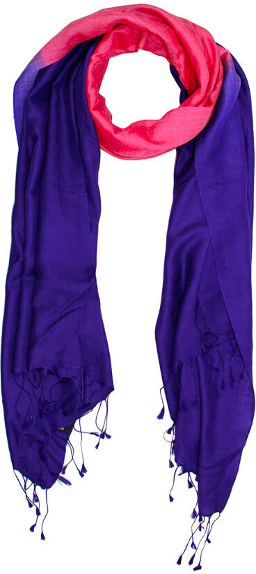 SAACHI Pink & Blue Cashmere & Silk-Blend Scarf NoColor NoSize