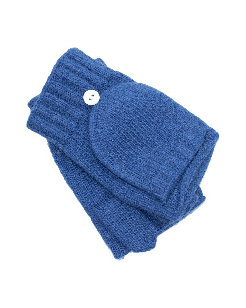 Portolano Fingerless Wool & Cashmere-Blend Mitten Blue 8-12y