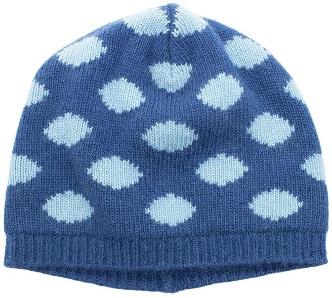 Portolano Polka Dots Wool & Cashmere-Blend Hat Blue 9-12M