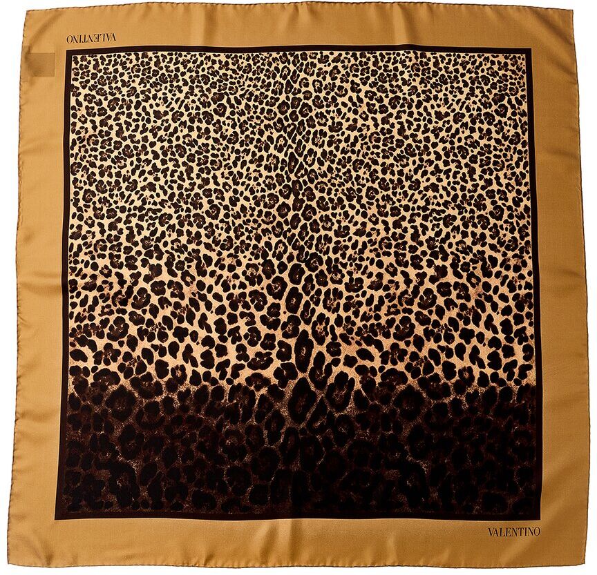 Valentino Toile Iconographe Silk Scarf Brown NoSize