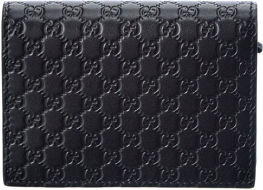 Gucci GG Leather Bifold Wallet Black os