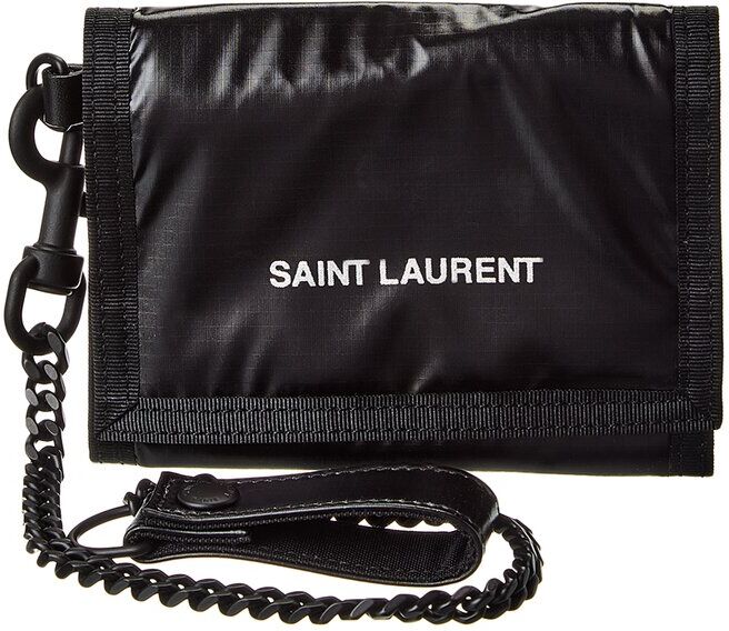 Saint Laurent Nuxx Nylon Chain Wallet Black NoSize