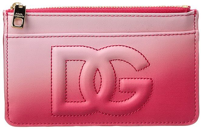 Dolce & Gabbana Logo Medium Leather Coin Purse Pink NoSize