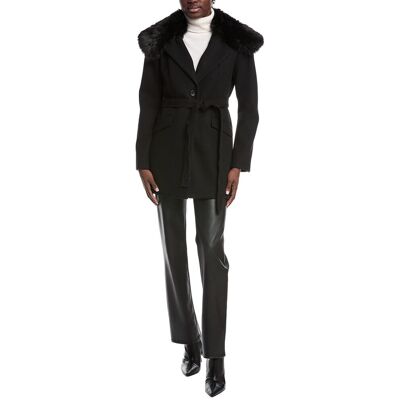 Kenneth Cole Belted Jacket Black s Kenneth Cole Belted Jacket Black s
