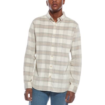 WEATHERPROOF VINTAGE Plaid Corduroy Shirt White m WEATHERPROOF VINTAGE Plaid Corduroy Shirt White m