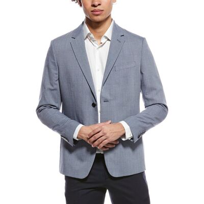 Theory Chambers Soft Tailoring Wool-Blend Blazer Blue 38R Theory Chambers Soft Tailoring Wool-Blend Blazer Blue 38R