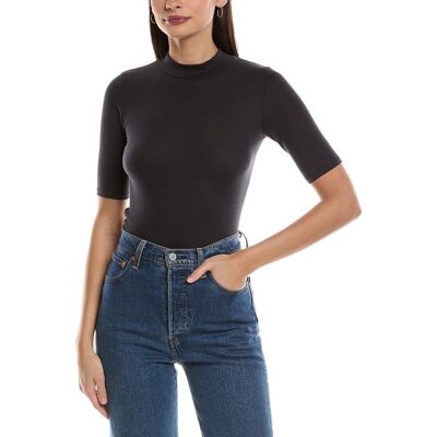 rag & bone Lea Mock Neck Shirt Black XL rag & bone Lea Mock Neck Shirt Black XL