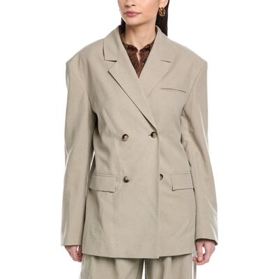 NANUSHKA Diante Silk-Blend Blazer Brown s NANUSHKA Diante Silk-Blend Blazer Brown s
