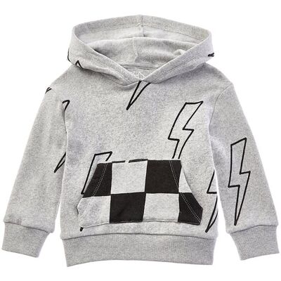 Chaser Blocked Checkered Bolts Hoodie Grey 5 Chaser Blocked Checkered Bolts Hoodie Grey 5